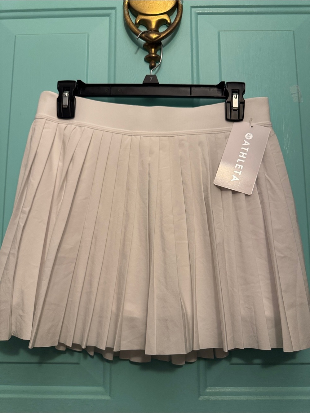 Athleta Match Point Pleated Skort Women’s M White Tennis Golf Pickleball